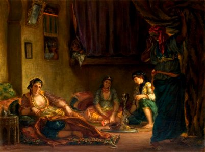 Delacroix-femmes d'Alger. Free illustration for personal and commercial use.