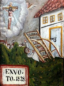1828 Votivbild mit umgestürzter Egge anagoria