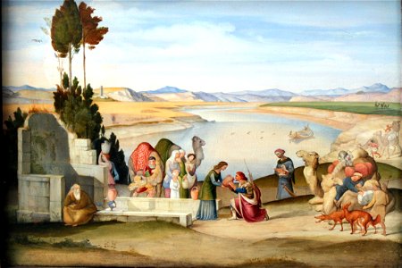 1819 Ramboux Rebekka und Elieser am Brunnen anagoria