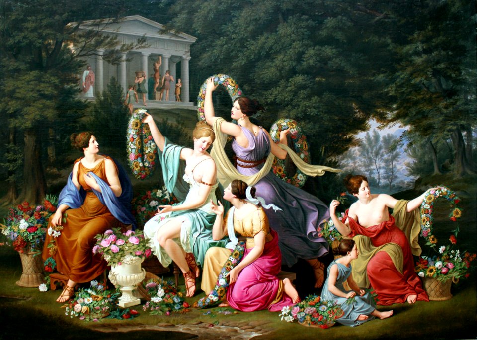 1828 Dähling Kranzwinderinnen anagoria