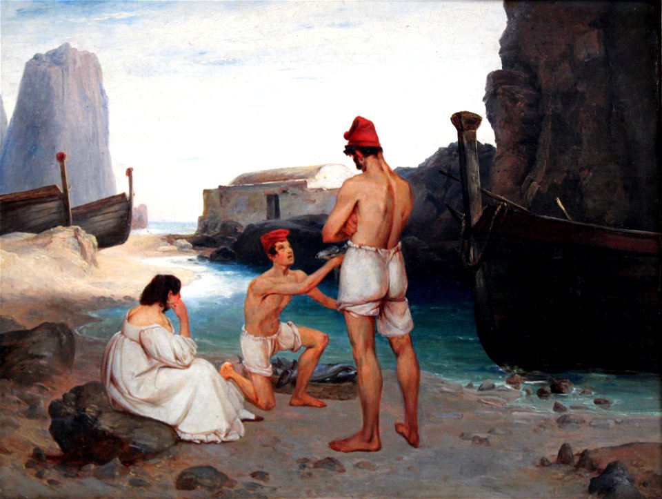 1834 Blechen Fischer auf Capri anagoria