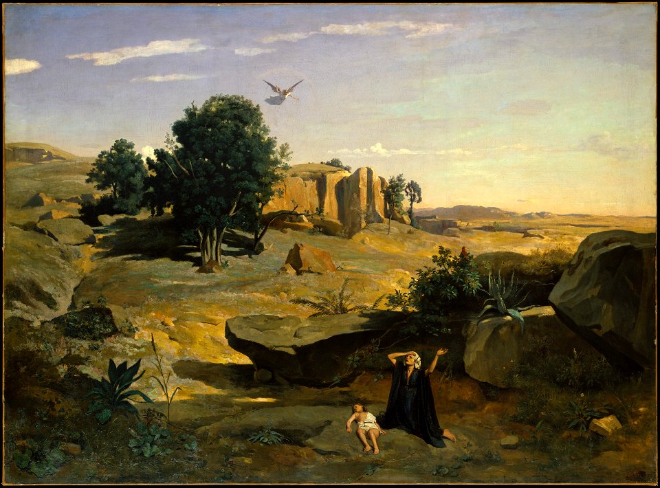 1835 Corot Hagar in der Wildnis anagoria