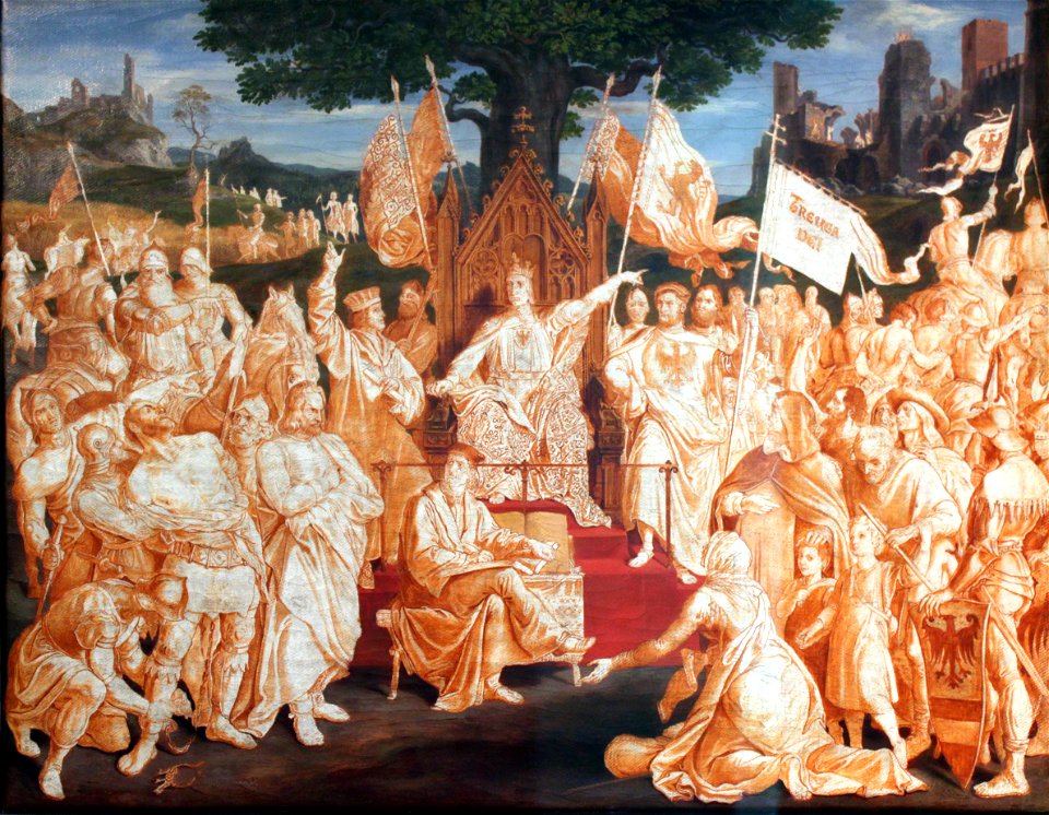 1838 von Carolsfeld Einsetzung des Landsfriedens durch Kaiser Rudolf von Habsburg anagoria