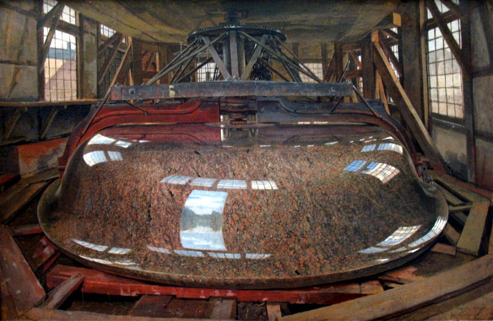 1831Hummel Granitschale in Schleifmaschine anagoria