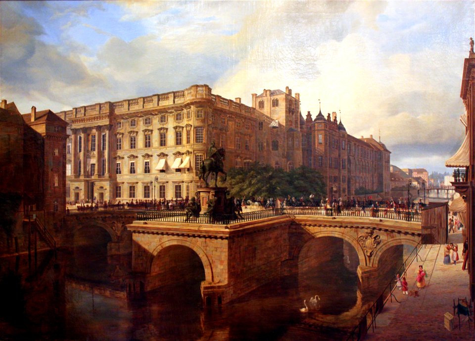 1842 Roch Blick auf Kurfuerstenbruecke und Schloss anagoria