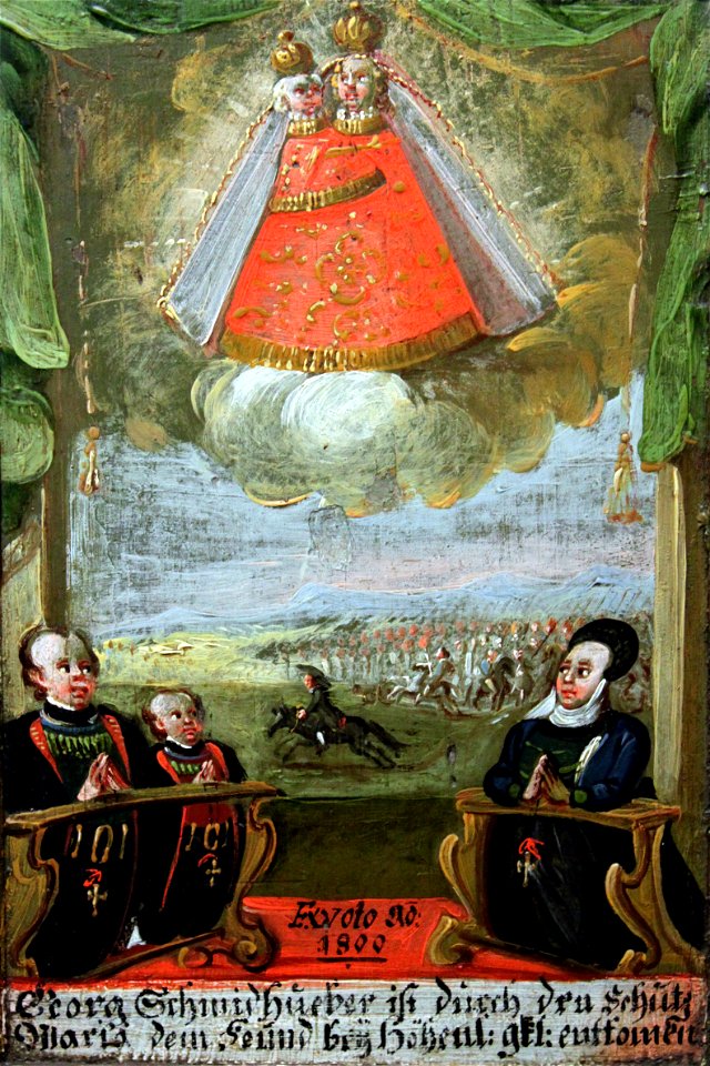 1800 Votivbild mit Schlacht bei Hohenlinden anagoria