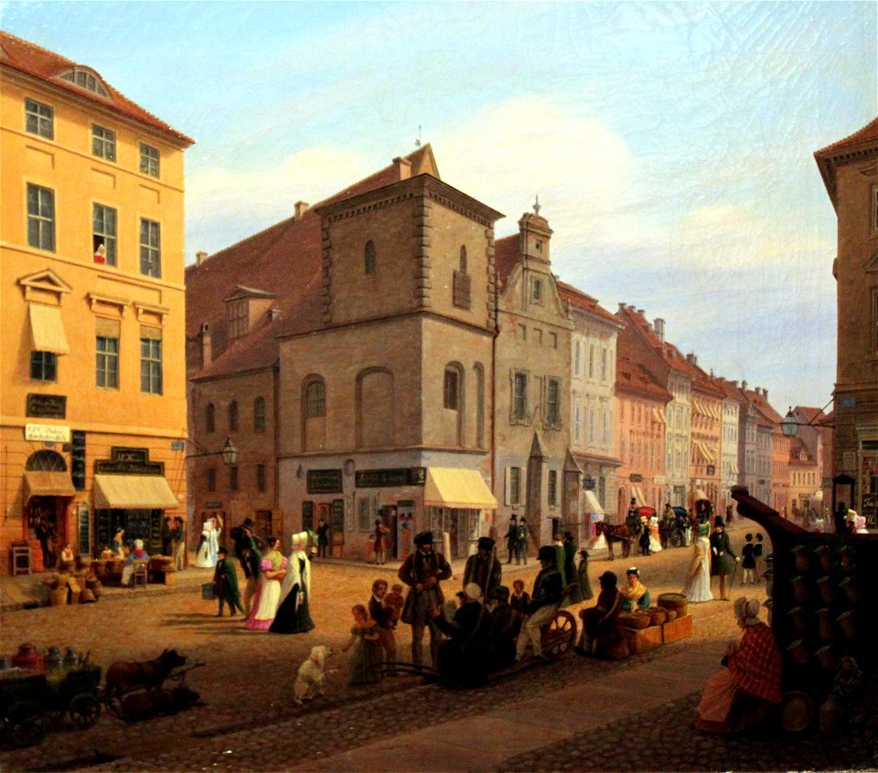 1840 Bruecke Ansicht auf den ehemaligen Berlinischen Rathausturm anagoria