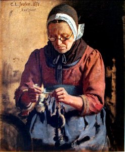 1870 Jessen Frau am Spinnrad anagoria