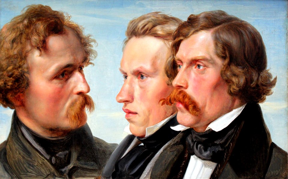 1839 Hübner Die Maler Lessing, Sohn und Hildebrandt anagoria
