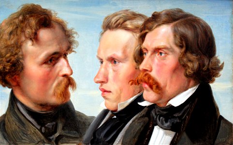 1839 Hübner Die Maler Lessing, Sohn und Hildebrandt anagoria