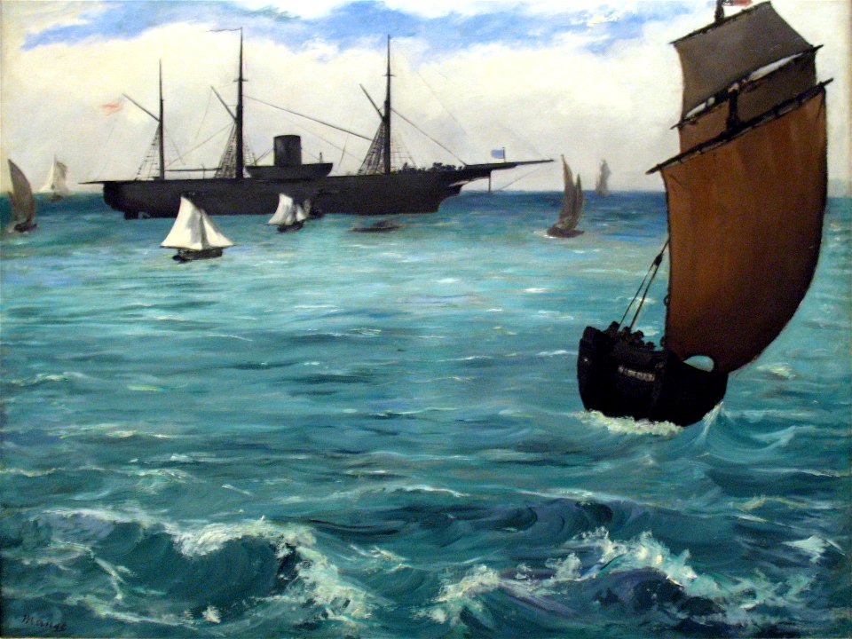 1864 Manet The Kearsarge at Boulogne anagoria