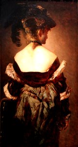 1875 Makart Dame mit Federhut anagoria