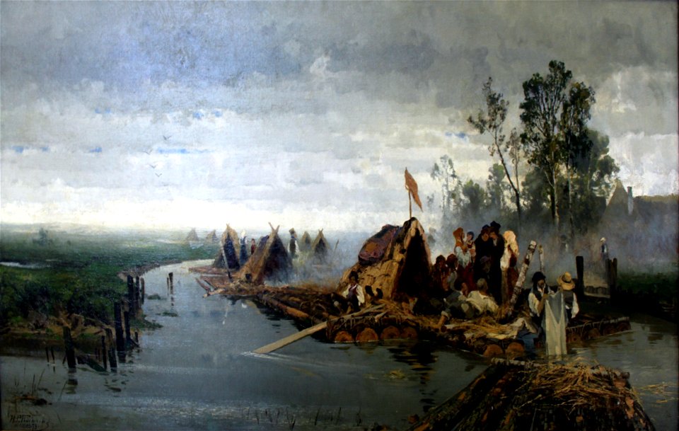 1873 Feddersen Landschaft mit Flößen anagoria