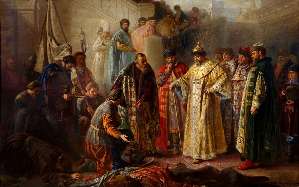 1884 Rostvorovsky Jermaks Boten vor Ivan dem Schrecklichen anagoria anagoria