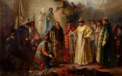 1884 Rostvorovsky Jermaks Boten vor Ivan dem Schrecklichen anagoria anagoria
