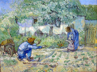 1890 van Gogh First Steps - after Millet anagoria