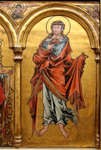 Westfalia, altare con la trinità, madonna e san giovanni, 1250 ca. 04. Free illustration for personal and commercial use.