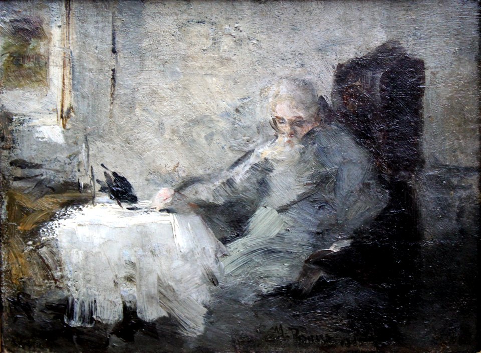 1885 Repin Alter Mann mit Rabe anagoria