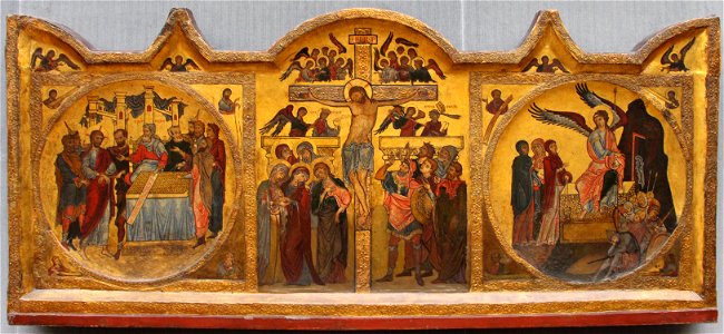 Westfalia, altare con la crocifissione di cristo, 1230-40 ca. 01