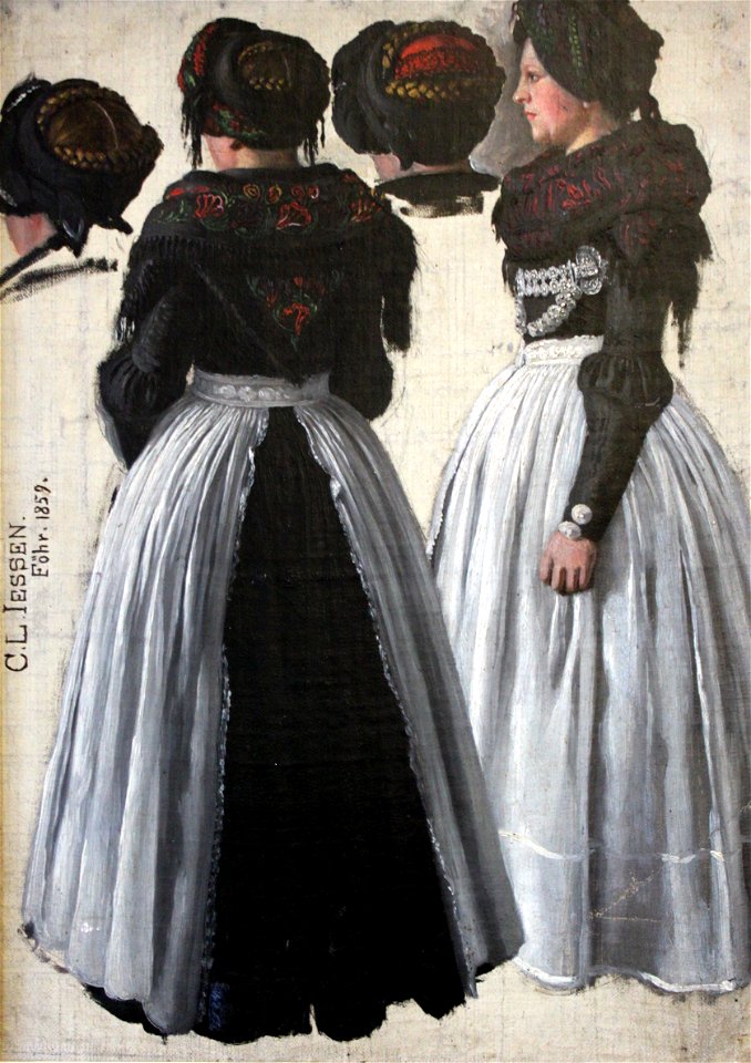 1858 Friesin in zweifacher Aufnahme (Föhr) anagoria