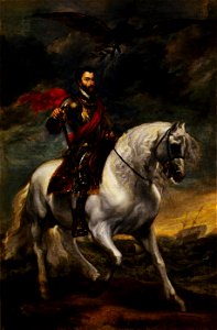 Anthony van Dyck- Portrait of Charles V on Horseback