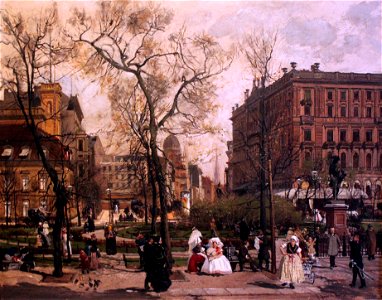 1886 Jacob Der Wilhelmsplatz im Fruehling anagoria