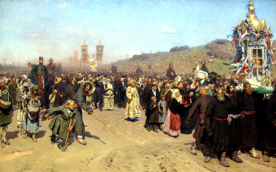 1880-3 Repin Religioese Prozession in Kursk anagoria