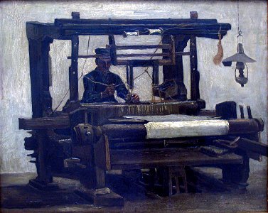 1884 van Gogh Webmaschine mit Weber anagoria