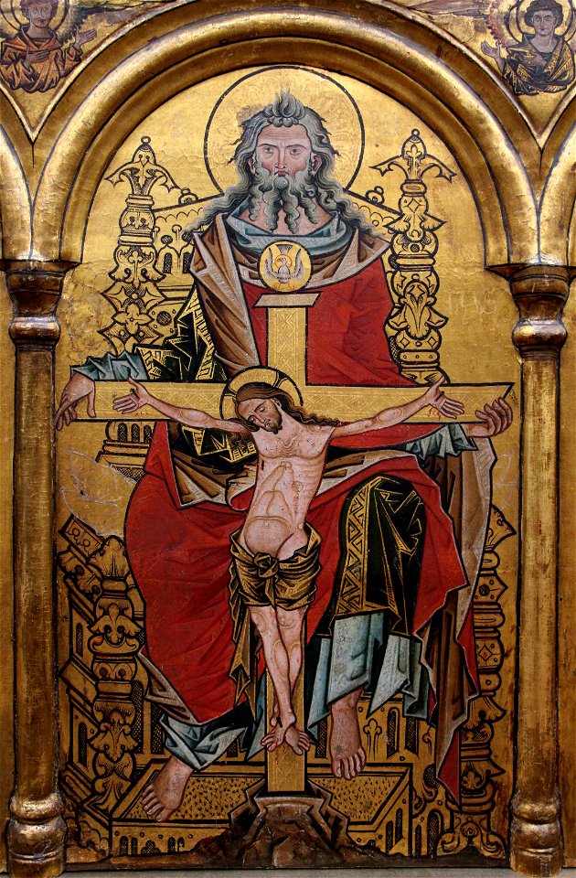 Westfalia, altare con la trinità, madonna e san giovanni, 1250 ca. 03