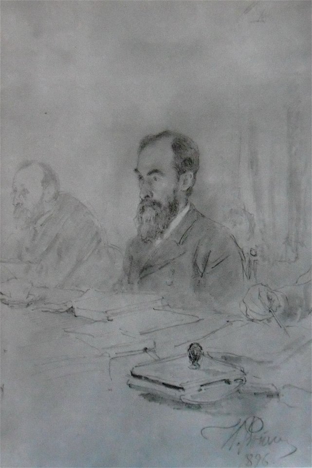 1896П.М.Третьяков на заседании в Академии художеств