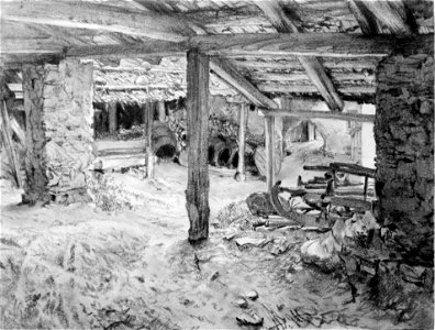 1880 Menzel Das Innere einer Scheune anagoria