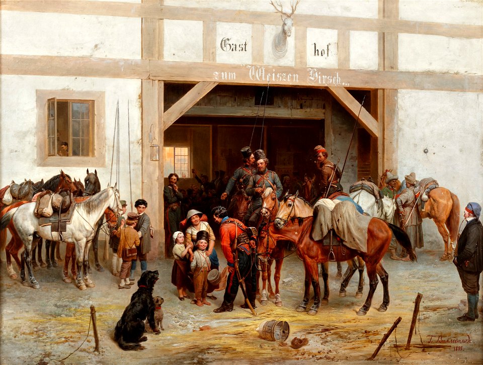 1885 Villevalde Kosaken in Bautzen anagoria
