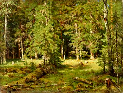 1880er Ivan Shishkin Wald anagoria. Free illustration for personal and commercial use.