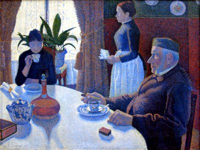 1886 Signac La salle a manger anagoria. Free illustration for personal and commercial use.