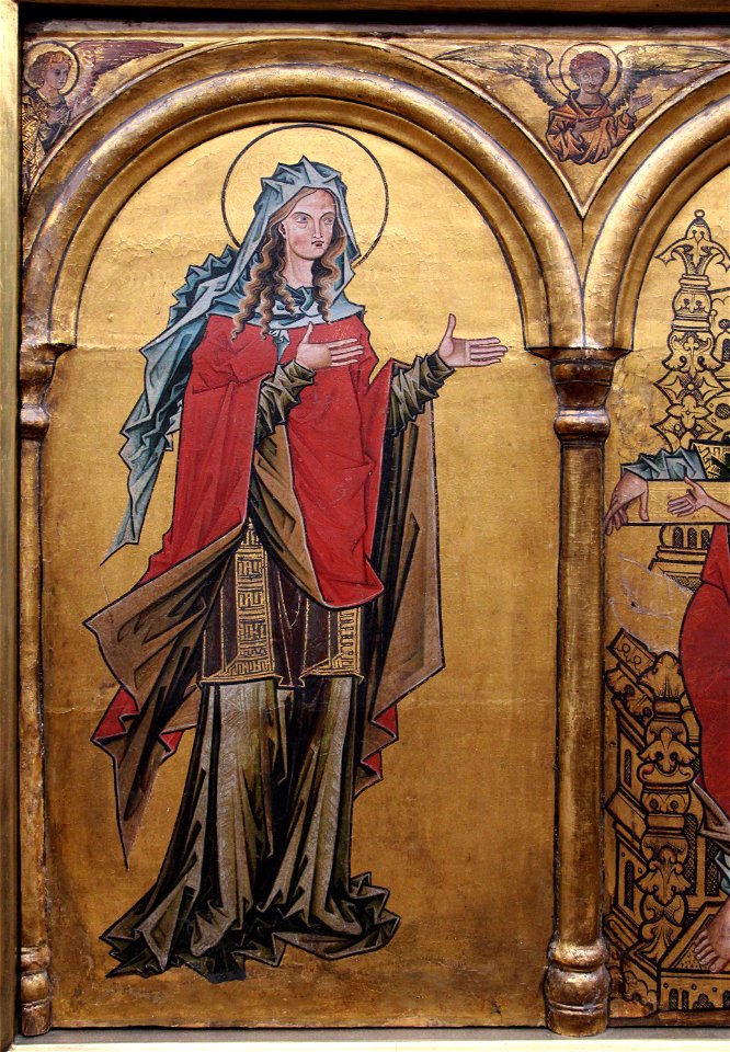 Westfalia, altare con la trinità, madonna e san giovanni, 1250 ca. 02