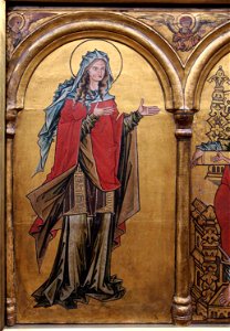 Westfalia, altare con la trinità, madonna e san giovanni, 1250 ca. 02