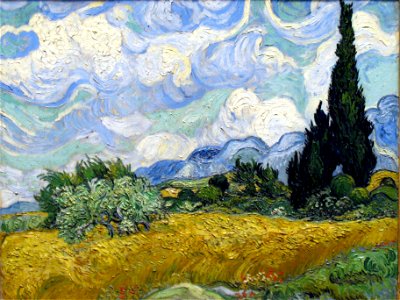 1889 van Gogh Wheatfield with cypresses anagoria