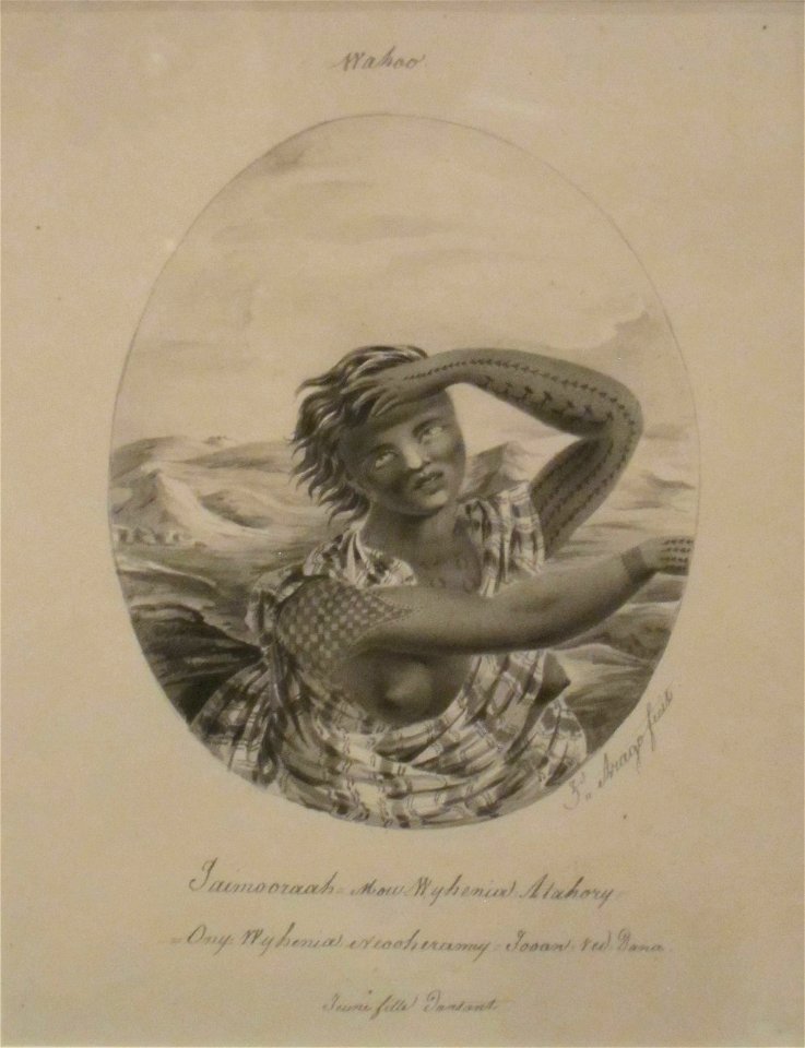 O'ahu, Young Girl Dancing by Jacques Arago, Honolulu Museum of Art
