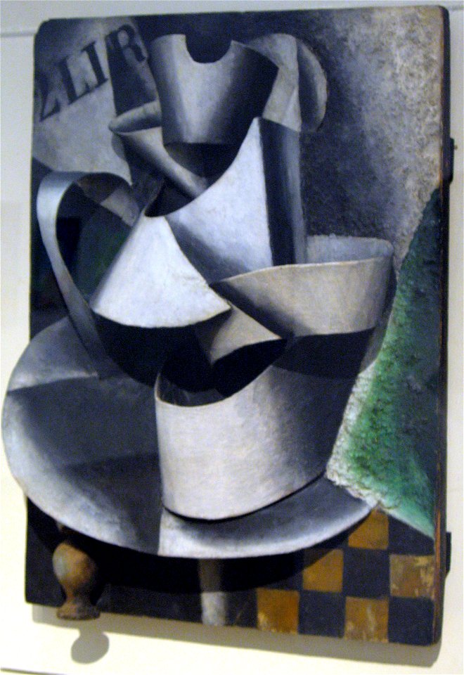 1915 Popova Becher auf einem Tisch anagoria