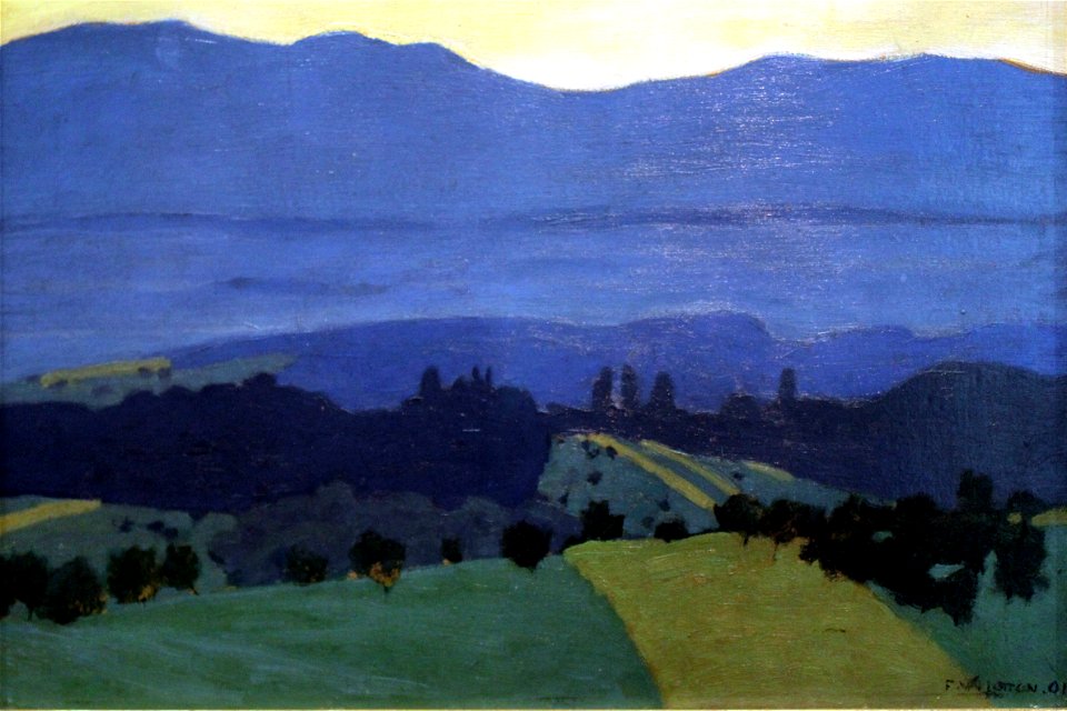 1900 Vallotton Jura-Landschaft bei Romanel anagoria