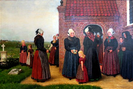 1901 Jessen Friesinnen vor der Kirche in Deezbüll anagoria