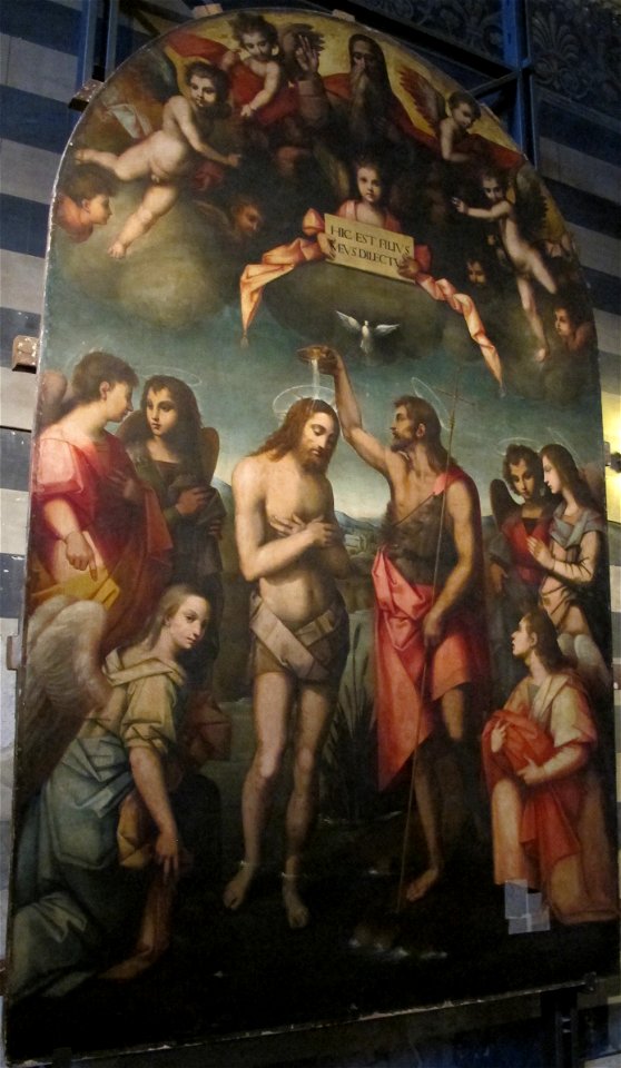 Battistero di siena, battesimo di cristo di andrea e raffaello piccinelli (i brescianini), 1524, 01
