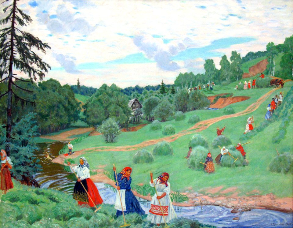 1917 Kustodiev Heuernte anagoria