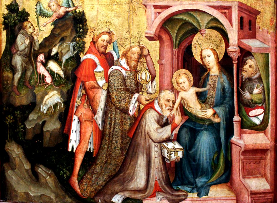 1400 Mittelrheinischer Meister Anbetung der Könige anagoria