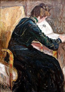 1905 Rohlfs Lesende Frau im Lehnstuhl anagoria
