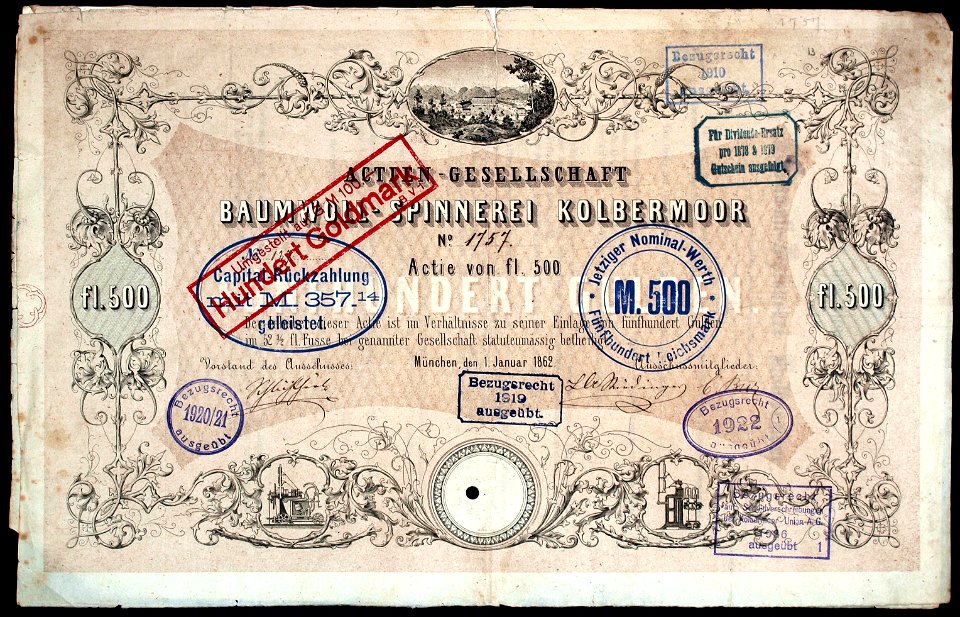 Baumvoll-Spinnerei Kolbermoor 1862