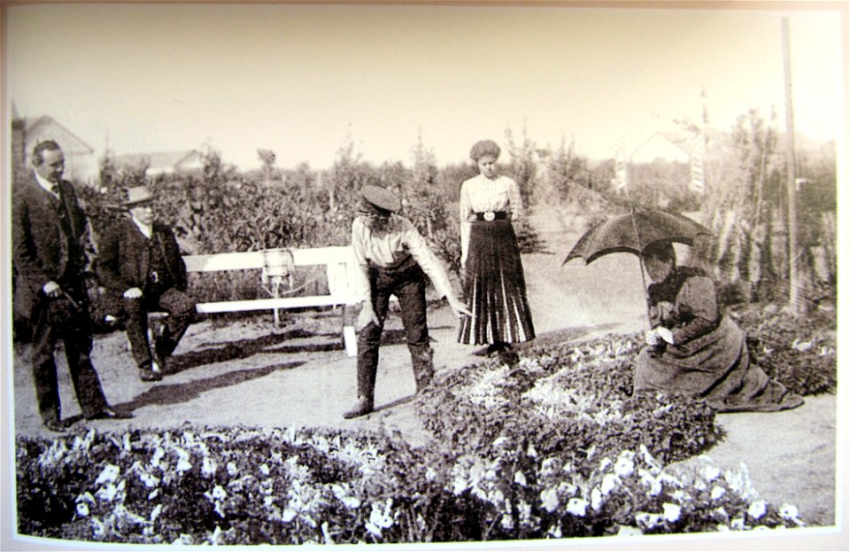 1909. Flower-garden in Prigorye (nowtime Luhove, Melitopolskyi Raion, Zaporizhia Oblast, Ukraine).