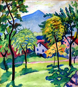 1910 Macke Tegernsee Landschaft anagoria