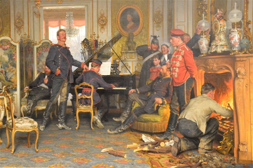Anton von Werner - A Billet outside Paris (1894) 2