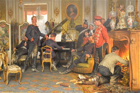Anton von Werner - A Billet outside Paris (1894) 2
